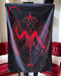 Baphomet red tapestry