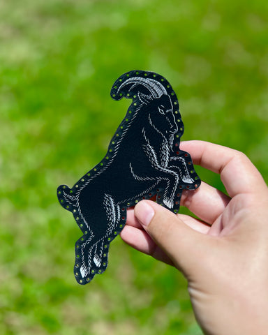 The Black Goat leatherette patch